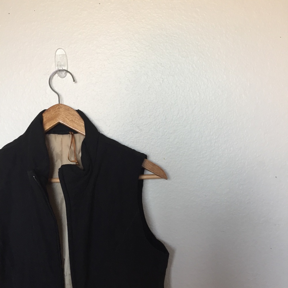 SOLD//Marks and Spencer Black Velvet Winter Vest